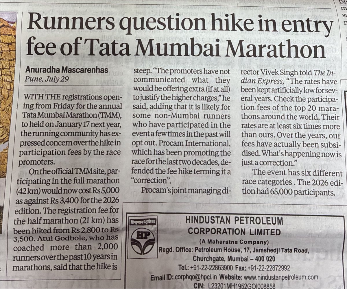 argoalss's tweet photo. Business is everywhere now 😭😭😭 #Tatamarathon #Mumbai ☹️ https://t.co/0y1brZFfYn