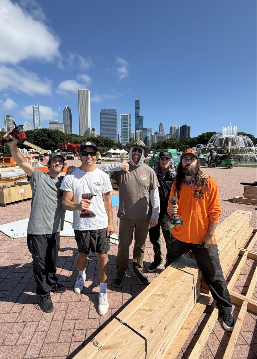 davebachinsky's tweet photo. Finished up building this mini ramp for @lollapalooza! If you’re in Chicago cruise through https://t.co/Hi4qNWIMxU