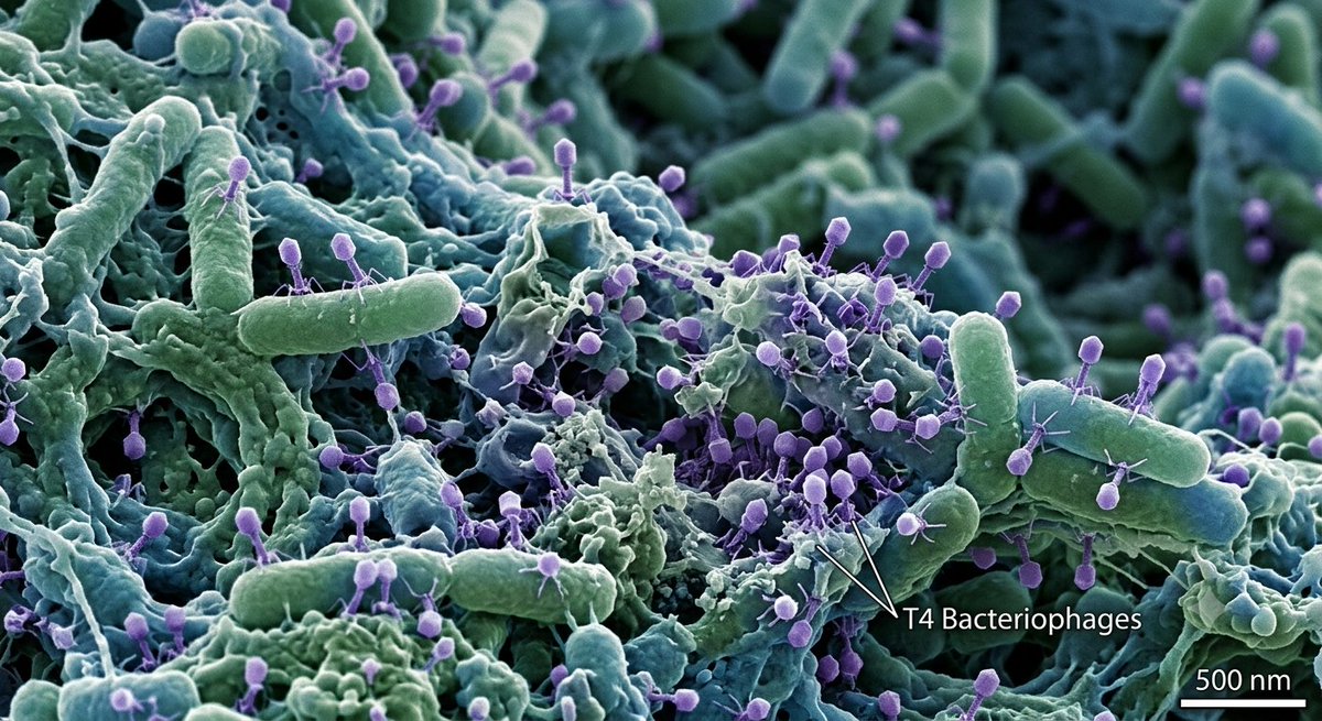 RzaAzi's tweet photo. Could our resident #phageome prevent hospital biofilms? 

Oral and gut phages control bacteria, disrupt EPS, and reduce #biofilm formation. Combining phageome #metagenomics with targeted phage therapy could help fight AMR and device-associated infections.

https://t.co/WRLA8tQRQj https://t.co/ucpxwZBgc8