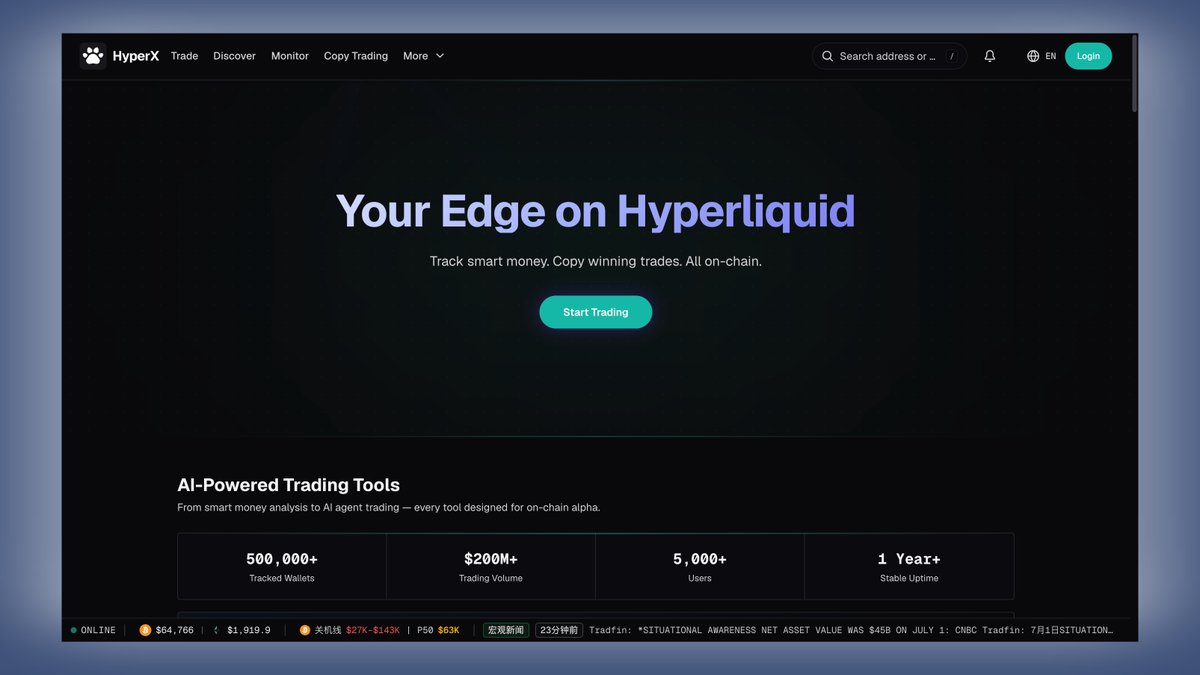 HyperX - Hyperliquid Copy Trading tweet media