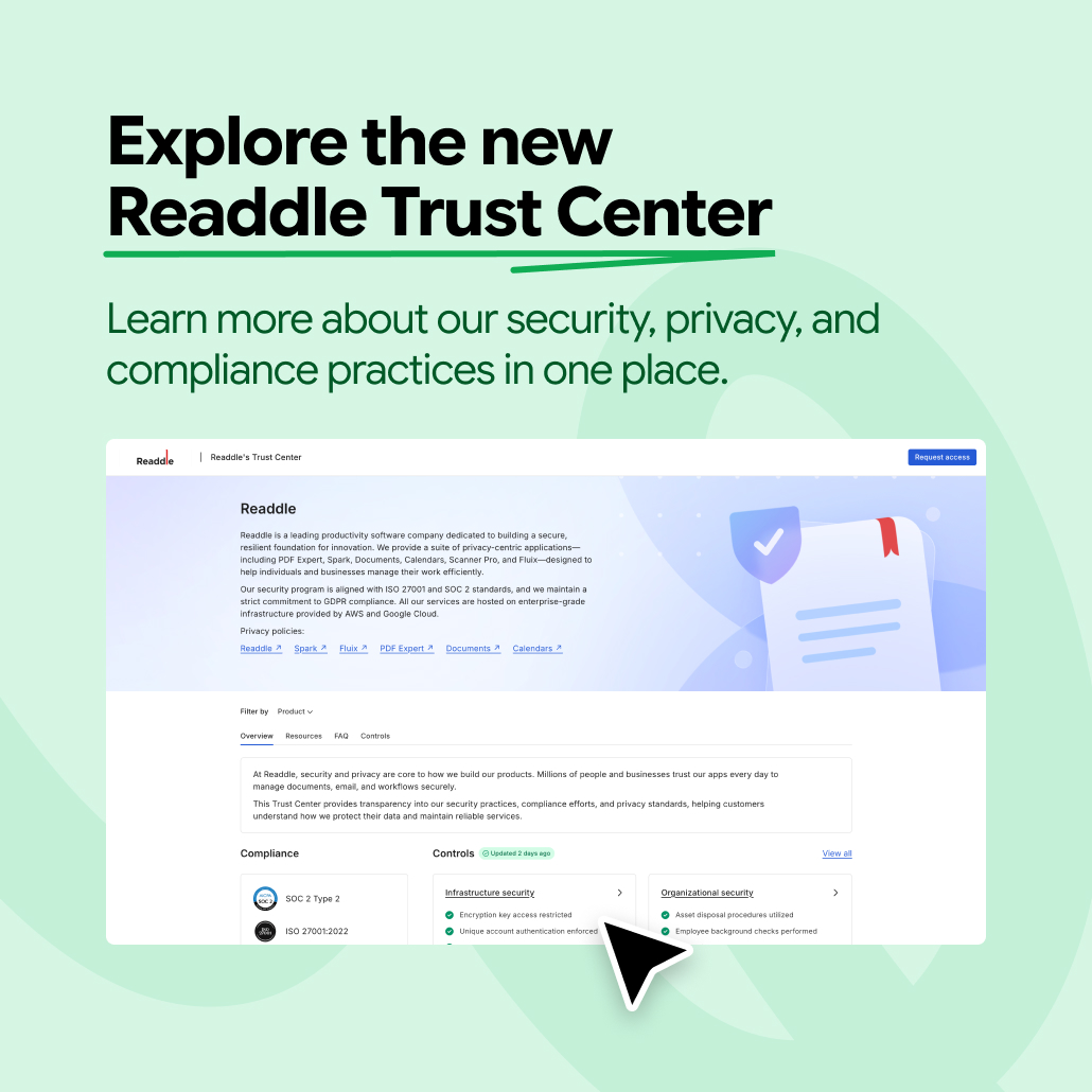 documentsIO's tweet photo. Documents has always been secure. Now, it’s ISO/IEC 27001 certified. 

Readdle, the company behind Documents, received the certification from an accredited international body.

A global standard. An extra layer of confidence for your files 🛡️