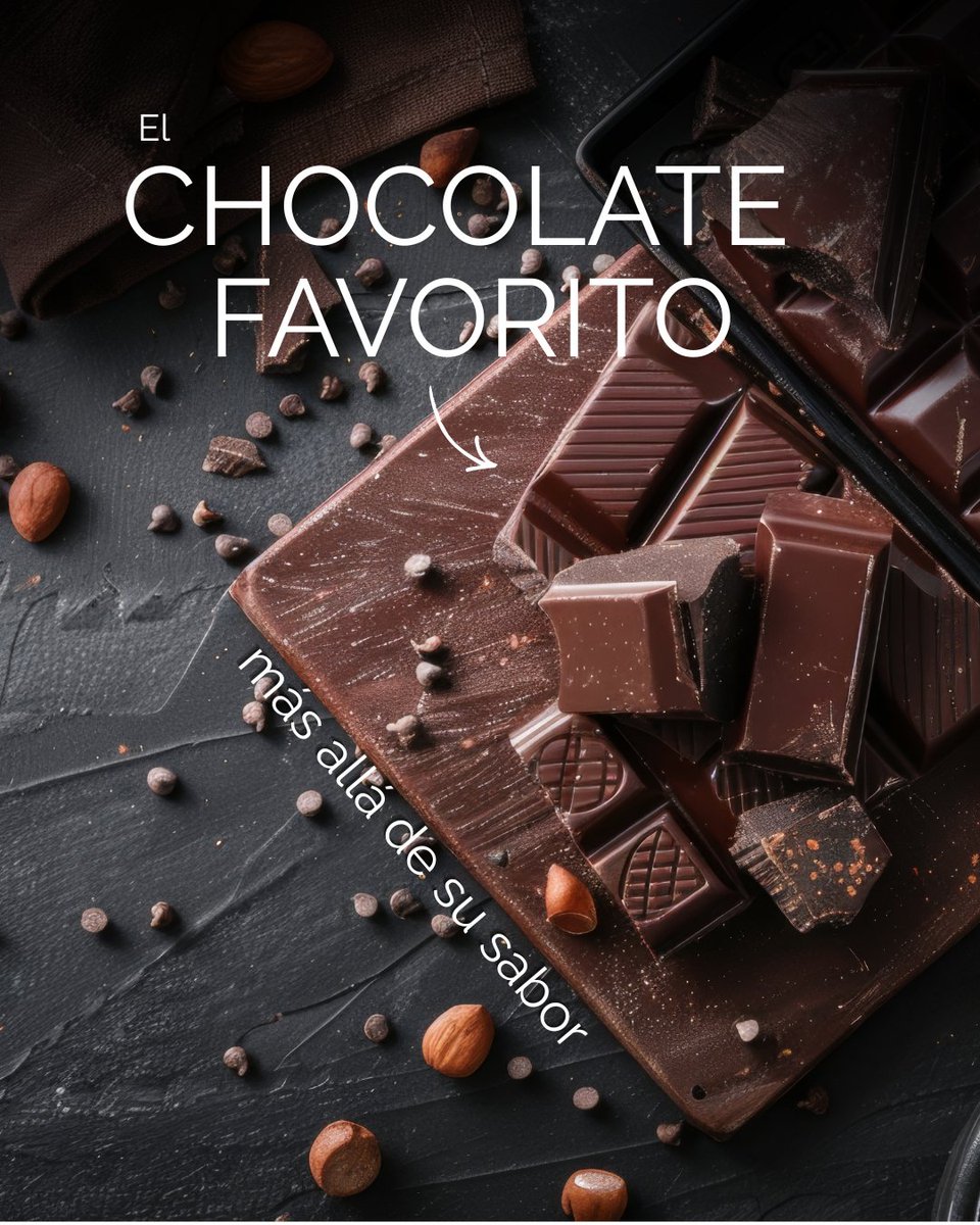 saborearte's tweet photo. El chocolate conquista por su sabor, historia y emociones. 🍫 Su impacto en el cerebro y su valor cultural explican por qué sigue siendo uno de los alimentos más queridos del mundo.
.
#Saborearte #Chocolate #Cacao #Gastronomía https://t.co/QW3xx5KnGI