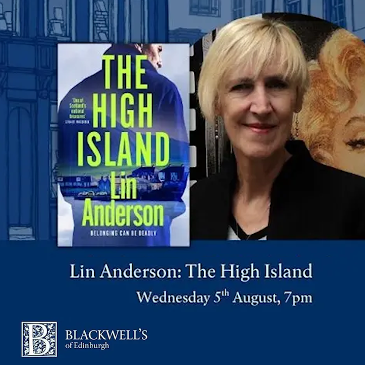 BookDuke's tweet photo. Join bestselling crime author and Scottish national treasure, Lin Anderson, as she chats to Jenny Brown on Wednesday 5th August, at 7pm, about the publication of her gripping offshoot of the acclaimed Rhona MacLeod series, THE HIGH ISLAND.
Tickets:  https://t.co/E0JAUwb4ee https://t.co/NjUQ664oXV