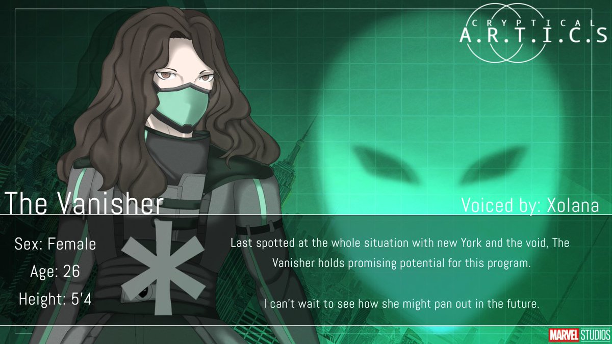 CrypticalArtics's tweet photo. "A Woman with many mysteries...what is her goal?"
Please welcome the talented @Xolana8108 to the team as the voice of The Vanisher!
#Marvel #Fangantwt #CrypticalARTICS #ACU https://t.co/cmVYQVhz53