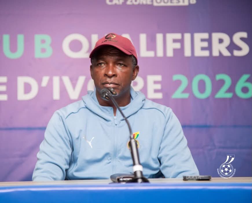 _bravonshem's tweet photo. 🗣️🇬🇭 Black Satellites head coach Maxwell Konadu ahead of tonight’s crucial game: 

“What happened on Monday, we’ve kept that behind us. The assignment ahead of us is important and crucial for all of us.” https://t.co/n3K3Z2ostJ