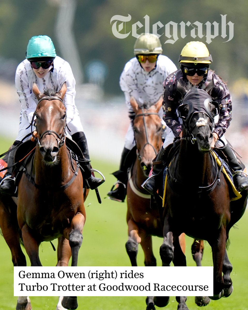 WomensSport's tweet photo. 🏆 Gemma Owen comes fourth in the Magnolia Cup at Goodwood 🏆

"I want to win one now!" she said after the race.

But ever the perfectionist, former England striker and father Michael bemoaned Gemma's 'frustrating' mistake... 

@Armytage has more ⬇️
https://t.co/pQYh8TF4fl https://t.co/4xr0hBOw7v