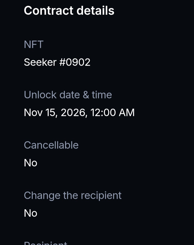 mcharluyur's tweet photo. The last Virellion round with  @TheSeekersNFT delivered 4 legendary @TheSeekersNFT  a new home in my wallet and I decided to lock them up with  @streamflow_fi securely on-chain

Trustless
Non-custodial
Transparent

Unlock date Breakpoint London where seekeres gather once🔂 more https://t.co/npcxLJJkPc