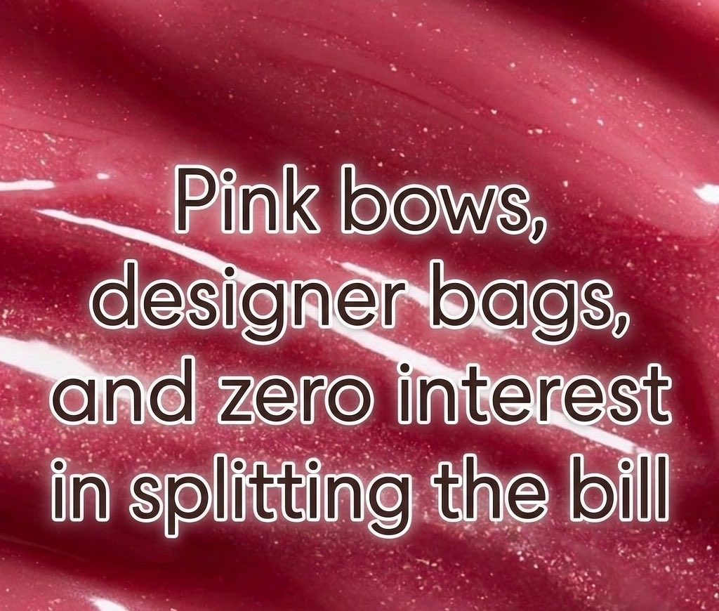 AspiringGyal's tweet photo. Pink bows 🎀 designer bags 👜 &amp; zero interest in splitting the bill 💸
soft girl energy only, treats on him 🩷✨ https://t.co/vtXBqPzuBN