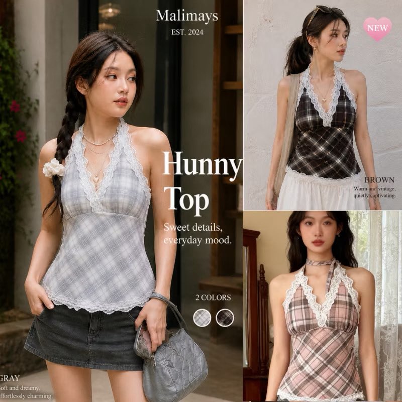 usedbywnn's tweet photo. 7. MALIMAYS Hunny Top เสื้อคล้องคอสก็อตแต่งลูกไม้ 
Size : s ของใหม่ไม่เคยใส่ป้ายห้อย 180 ค่ะ

#ส่งต่อเสื้อ https://t.co/HwqxKyIvp0