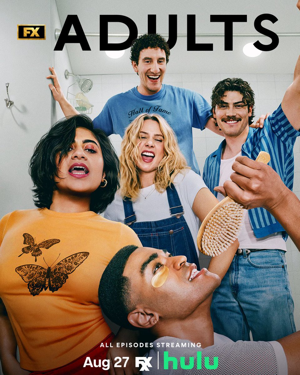 FilmUpdates's tweet photo. The official poster for ‘ADULTS’ Season 2 has been released.

Premiering August 27 on Hulu. https://t.co/s6V0eclm7p