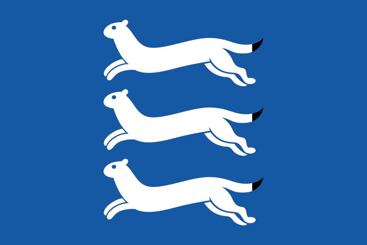 scrungeonmaster's tweet photo. a lesser-known flag creature i find deeply appealing is the ermine on the south ostrobothnian flag. look at this fuckin thing dude https://t.co/XzdPKktV4Y