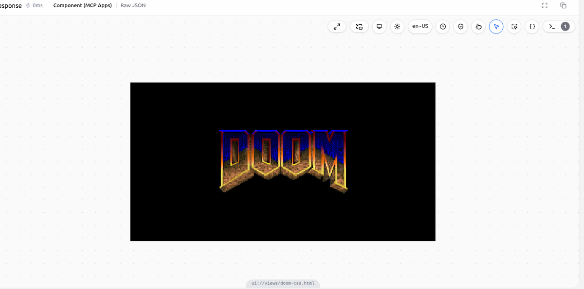 ericbureltech's tweet photo. Chaque mois @github m'offre l'abonnement Copilot en tant que contributeur open source.
Ce mois-ci, j'utilise mes tokens à bon escient : j'ai tout cramé pour réussir à compiler doom-wasm, l'intégrer à une #MCP App mcp-use, et créer... 

DOOM IN CLAUDE.

Work in progress 👀 https://t.co/qgi3grRxvV