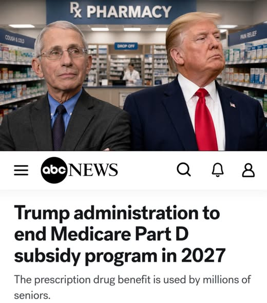 JamesTate121's tweet photo. Why are they focusing on Dr Fauci again, knowing nothing is going to happen? Because it's another distraction from all of Trump's failures, and also, so this administration can end a subsidy program for Medicare Part D. About half of the 25 million enrolled in Part D will see their premiums go up as well as their medications starting in 2027. Trump is trying to squeeze them out and push them towards his latest grift, TrumpRx. I've been telling you for years that the Republicans are coming for your Medicare and social security and now we're watching them strip it from senior citizens right before our eyes. They distract you with stupid nonsense like a Muslim invasion (I'm embarrassed that I actually typed that goofy shit), when the Muslim they should be worried about is Dr Oz who was the primary official for executing that decision. VIA~ Bill Jubran
