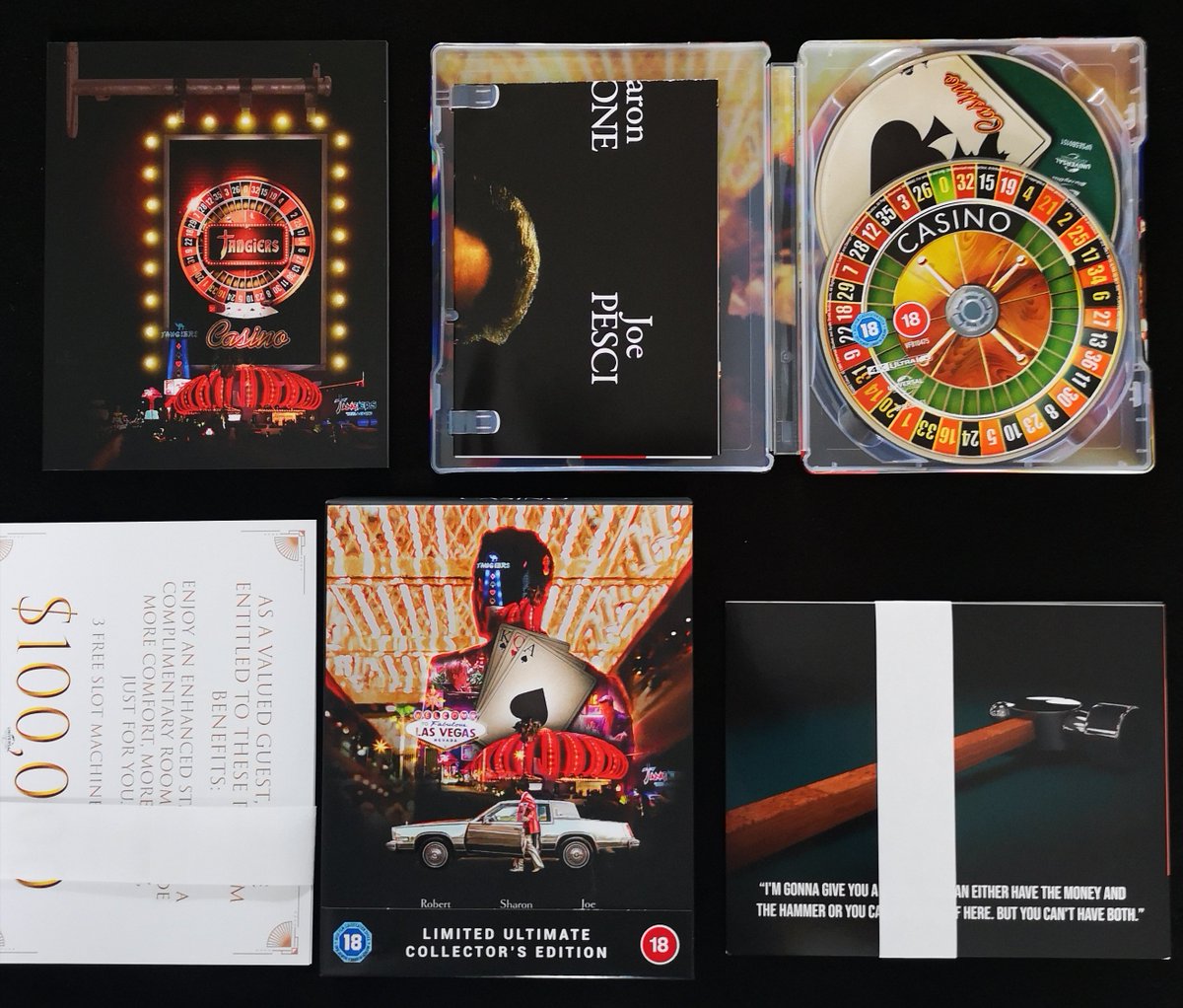 MixMemorabilia's tweet photo. Casino - Limited Ultimate Collectors Edition 4K Blu-Ray Steelbook
Only 3000 were made available to buy and they have sold out so a real collectors item of a great film #Casino #Collectors #PhysicalMedia #STEELBOOK #Movies #DeNiro #Pesci #Stone #Scorsese 💯🎥📽️🎬👌🔥 https://t.co/YTBaQxyEr7