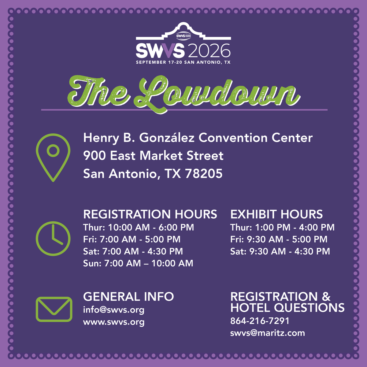 SWVS's tweet photo. Already registered for #SWVS2026? 🤠
Here's your pre-show to-do list:

✅ Download the SWVS App
✅ Book your hotel (deadline Aug 31)
✅ Register for Labs/Master Classes (deadline Aug 1!)
✅ Review the CE Schedule

Sept 17th-20th | San Antonio, TX🐾
👉 https://t.co/XsPpLS1pAa https://t.co/3z8EBMODi4