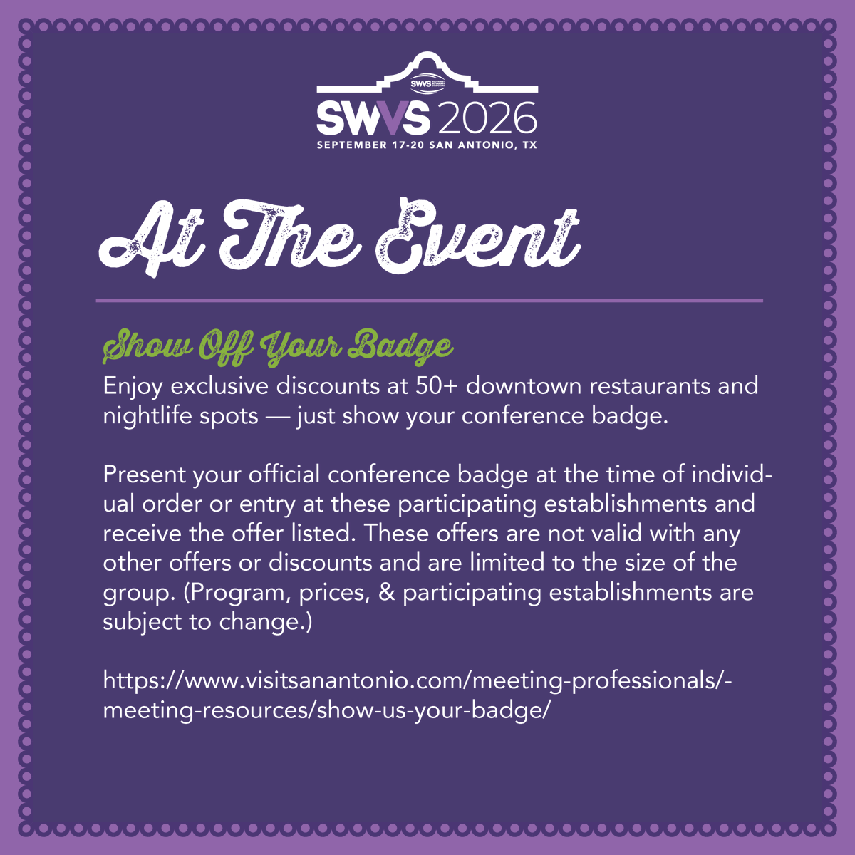 SWVS's tweet photo. Already registered for #SWVS2026? 🤠
Here's your pre-show to-do list:

✅ Download the SWVS App
✅ Book your hotel (deadline Aug 31)
✅ Register for Labs/Master Classes (deadline Aug 1!)
✅ Review the CE Schedule

Sept 17th-20th | San Antonio, TX🐾
👉 https://t.co/XsPpLS1pAa https://t.co/3z8EBMODi4