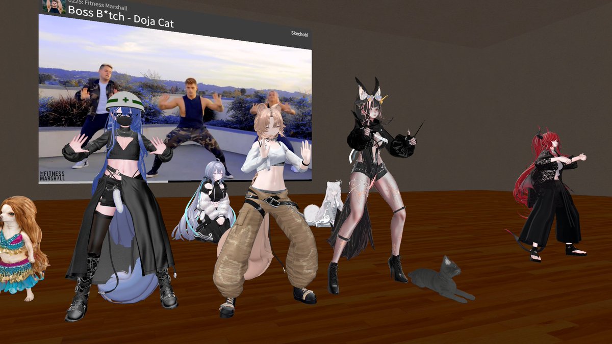 Skechobi's tweet photo. #vrchat
■ワールド名
PyPyDance
https://t.co/YPcY5k0pR3

突如なだれ込むフレンドのフレンドたち(Ver.2)、と、そのケツを愛でるフレンドのフレンド。

■同行者
@orangeyururiyu @mappy_vr @wuki884121 @ReDRiisA @MemoriA_777_ https://t.co/t4yvF6hhlY