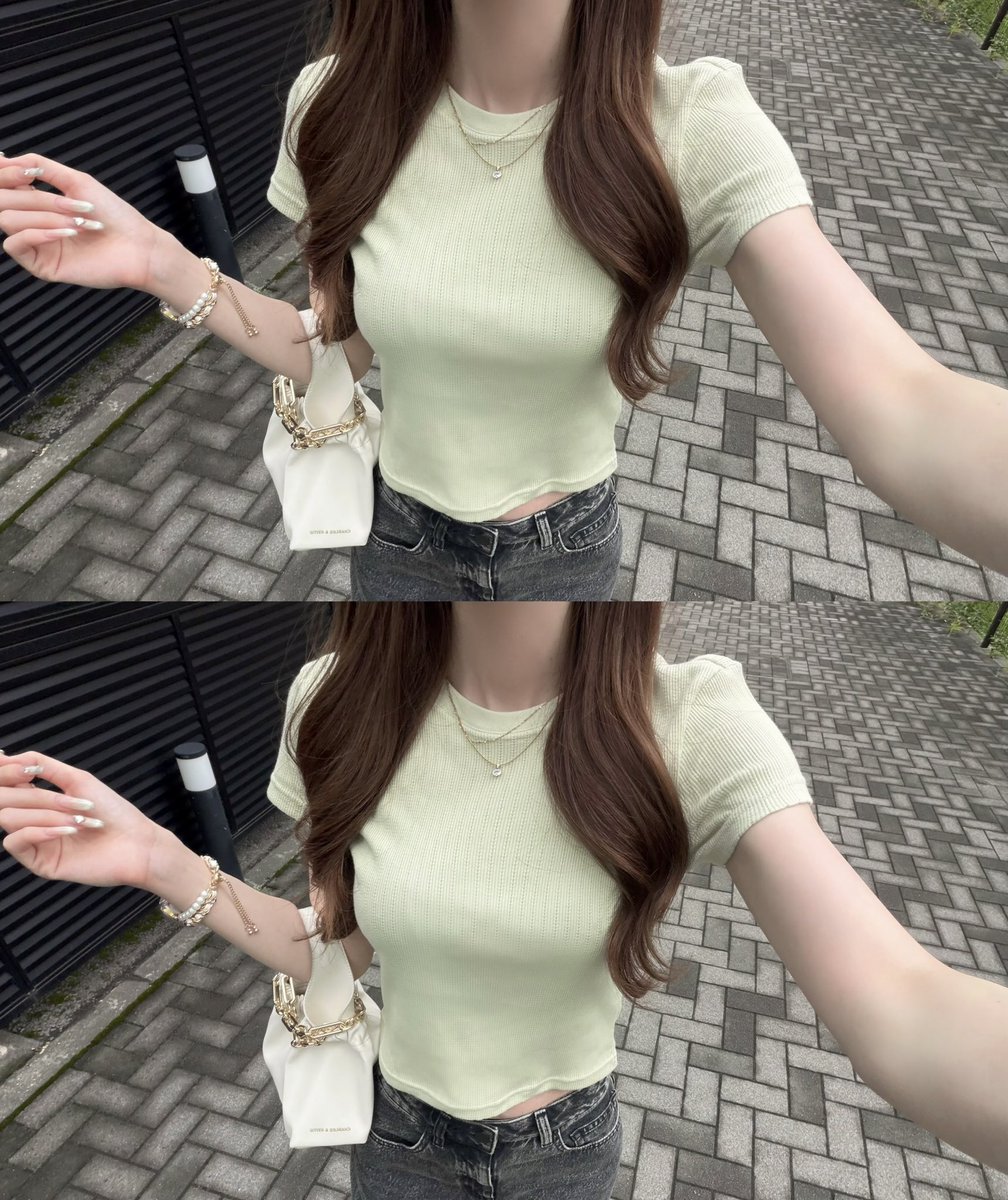 rab_imy's tweet photo. ユニクロからミントカラーのミニTでてた🍏♡
これ丈感も着心地もよくてお気に入り♩ https://t.co/RTIjkHeDjR