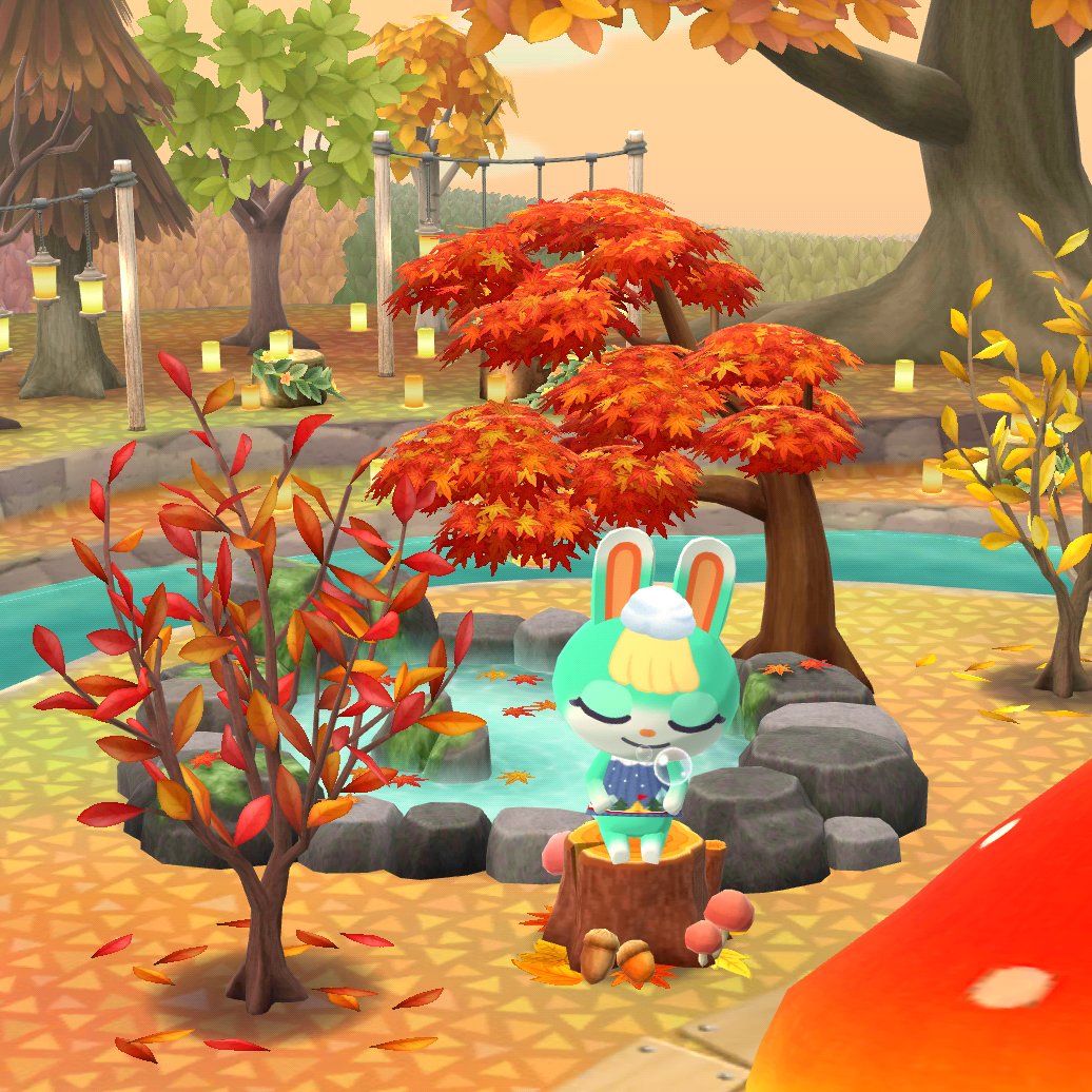 CalmingMadness's tweet photo. Oh to be a sleepy bunny sitting by an autumnal pond 🍂
#AnimalCrossing #PocketCamp #acpc #acpcc #ACPCComplete https://t.co/jmLEmMmGHQ