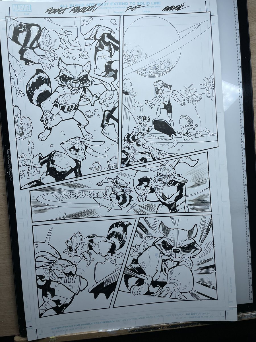 EnidBalam's tweet photo. Rocket Racoon 50th year anniversary is out on shelves, thank you so much to MacKenzie, Mark, Michael and Fernando, this short story is such a happy story in my life. 
#rocketracoon #iamgroot https://t.co/SxqgFHqDVB