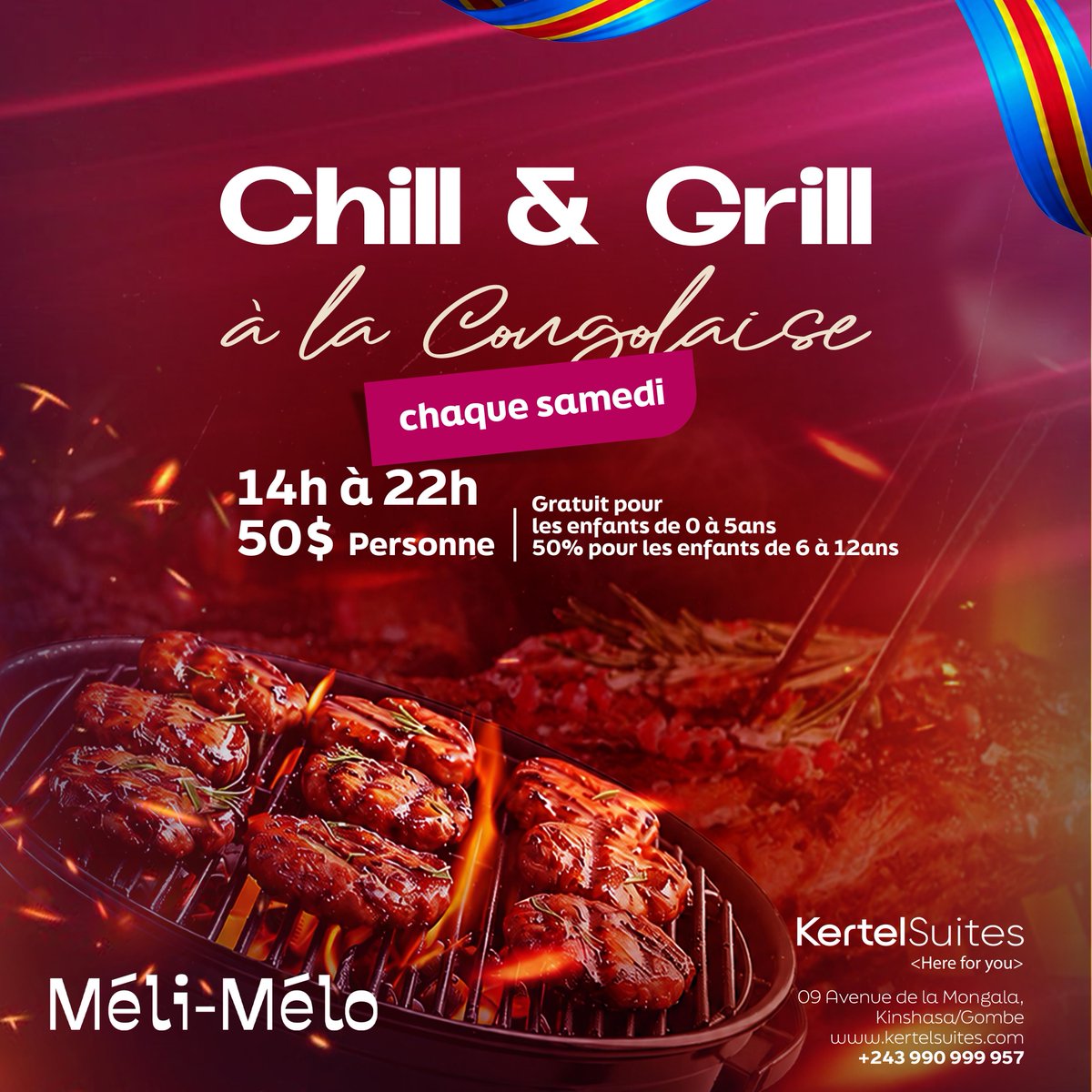 MeliMeloRestau's tweet photo. 🔥🇨🇩 Quel est selon vous le meilleur plat congolais ?

Répondez en commentaire 👇

Et retrouvez-le chaque samedi au Chill &amp; Grill à la Congolaise au Méli-Mélo.

🍽️ 50$/personne 🕐 14h à 22h

#ChillAndGrill #CuisineCongolaise #MeliMelo #KertelSuites https://t.co/wG0siN2rv4