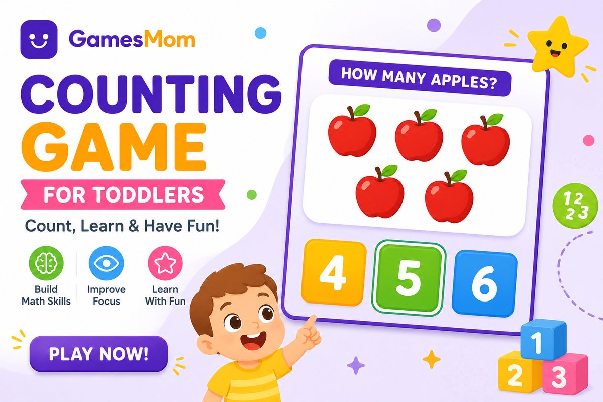 gamesmomhq's tweet photo. Counting is the first step toward strong math skills.

Our free Counting Game helps toddlers practice number recognition and early math through fun, interactive play.

https://t.co/1LSOsIFV6h

#CountingGame #ToddlerLearning #MathForKids https://t.co/tOa5j1JeUG
