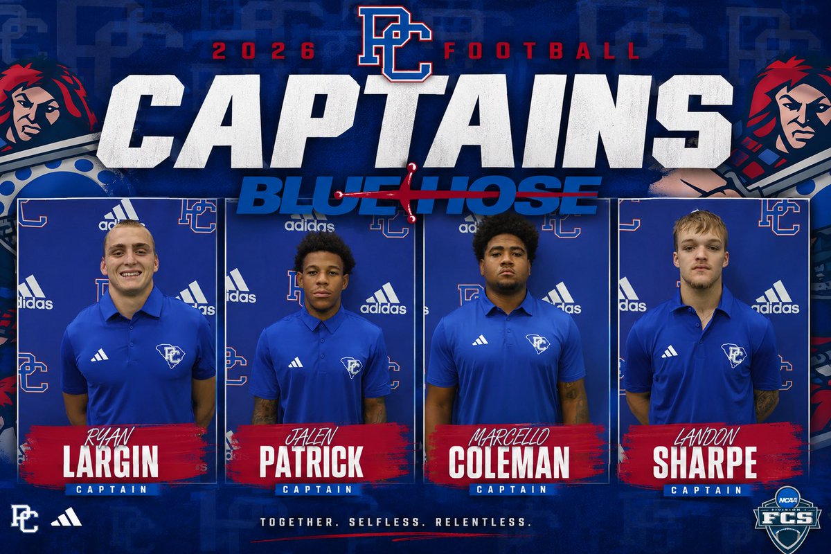 BlueHoseFB's tweet photo. Our Captains for the 2026 season 🫡
#WinToday #GoBlueHose https://t.co/6xEyhqXshL