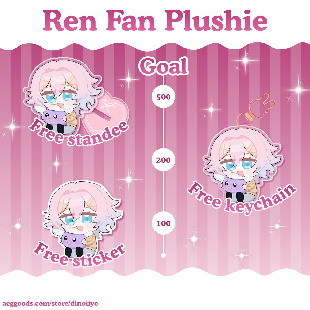 dinoiiyo's tweet photo. Ren fan plushie campaign .ᐟ.ᐟ
Dont you wish to do oshikatsu with ren? Pledge now to get yourself a plush and more rewards if the following goal is met! 

🔗https://t.co/UogkQBJWci
#14DaysWithYou #14DWY #14DaysWithYouRen https://t.co/HyoLxcN3yN