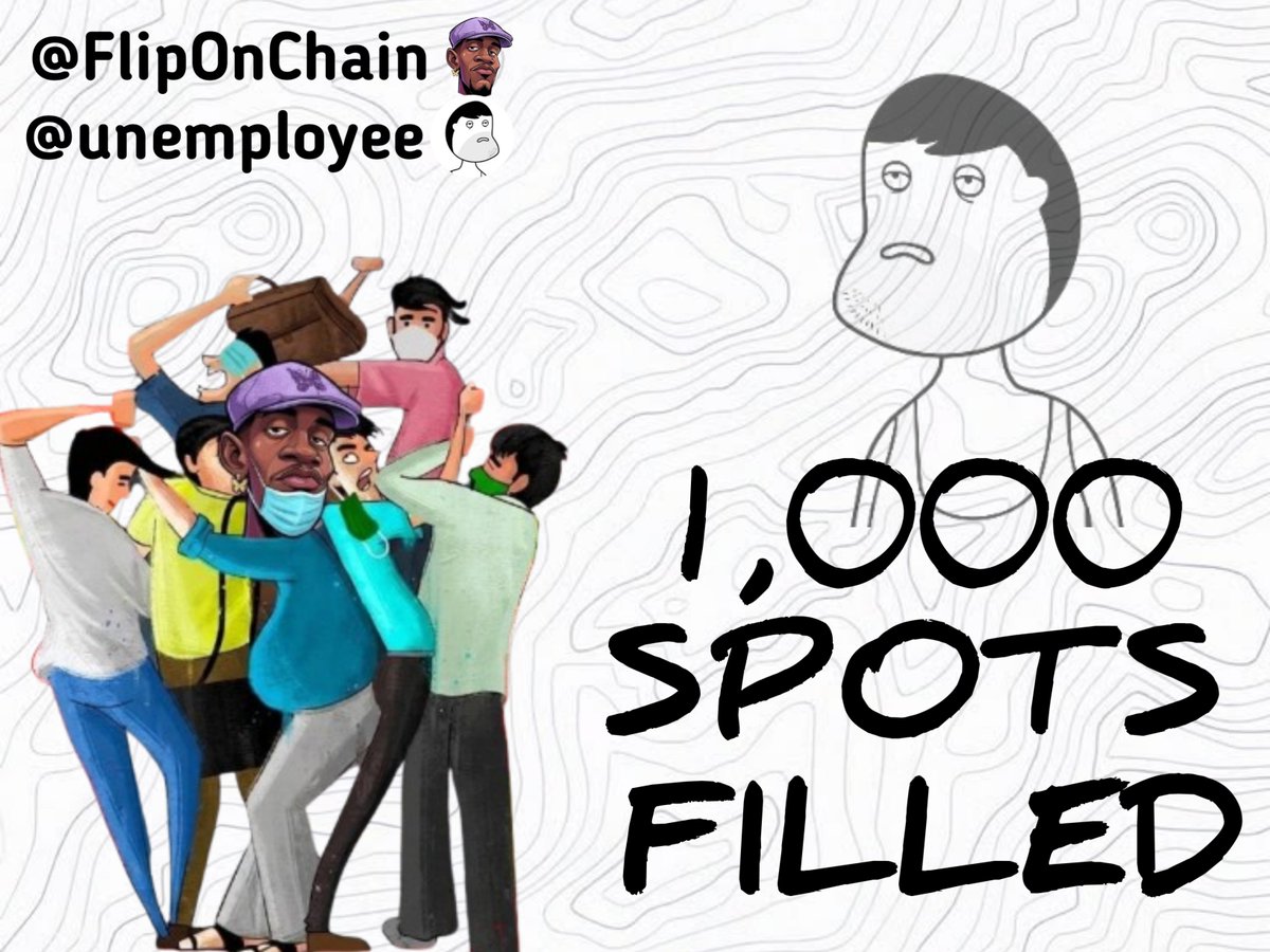 FlipOnChain_'s tweet photo. "Wait, didn't the Smack WL spots just cap out?" Necromancer asked.

"Yep, all 1,000 spots filled and I didn't even get in!" I laughed. 

"Rewards are paused because the @unemployeeonarc has suffered enough." https://t.co/l15aPjhZFG