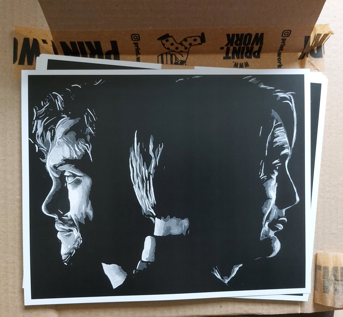 HannibalsTie's tweet photo. I still have a few 8x10 prints of my Hannigram and Mads paintings up for sale. They're lovely quality and I'm so proud of them 😊

 If youre interested on one or both, please feel free to DM me anytime! I can ship worldwide.  
🌟🌟 
#MadsMikkelsen #Hannibal #WillGraham #Myart https://t.co/rTIh8jV54D