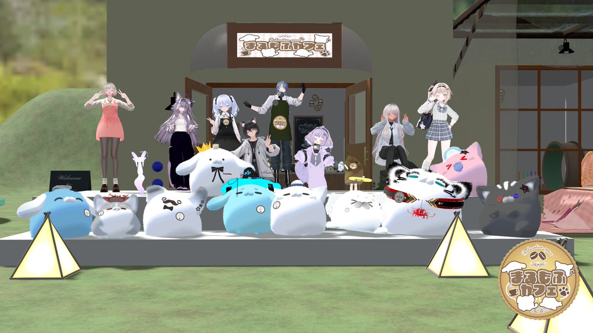 Tanuking_vrc's tweet photo. 今週の #まるもふカフェ
あつさに負けずもふもふげんき
うさはるくんのなまえは頭の中であおはるくんに変換されがち

そして来週 8/6㈭ はまるもふビーチイベントだって
たのしみ https://t.co/TnQC55LEBX
