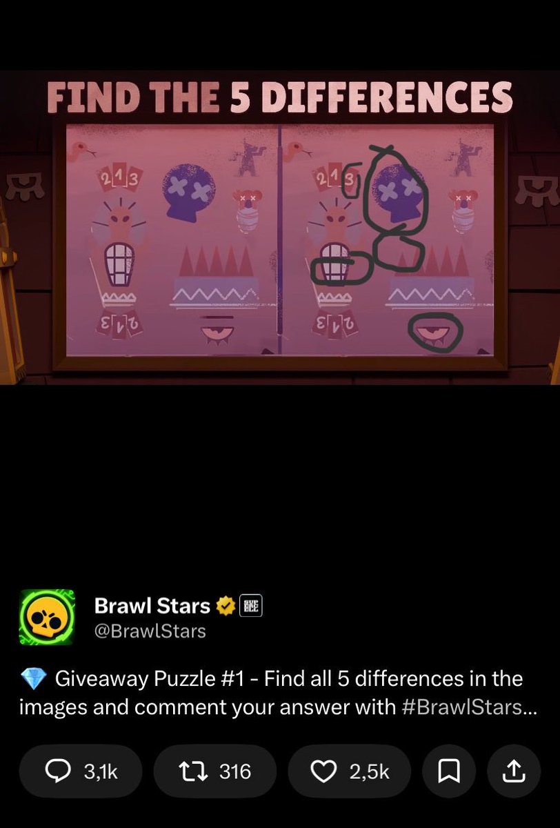 Mariocrack_14's tweet photo. @BrawlStars @BrawlSource Mis respuestas al puzzle #BrawlStars #EscapePyramidQuest https://t.co/2R6bERM0A9