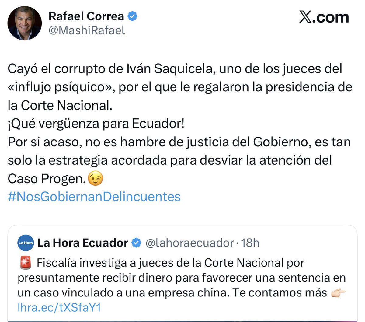 MiPanaPato's tweet photo. Prófugo, ¿Cómo puedes hablar de corrupción judicial cuando tú fuiste quién siempre la ha promovido?

📌 Si tú mismo te encargaste de poner ahí al "diablo" Terán, mediante la mayoría correista en el CPCCS para manejar a la CN. 
 
Tenías al "diablo" como tu operador e íntimo de jueces que aún permanecen en esa Corte Nacional, mismos que han manchado a toda la función judicial.

Recuerda que en los testimonios de Xavier Muñoz contó cómo se reunieron contigo para hablar del caso sobornos.  

Muñoz fue sentenciado como colaborador eficaz por ese testimonio que rindió, y además confesó como hacían mayoría Muñoz, barreno y Terán para responder a ti.

Recuerda que por algo tu secta narcopolítica defendía al "diablo" Terán en la Asamblea.

Por lo menos, algo mismo, se hacen contra esas argollas judiciales.

¡Conchudo!
