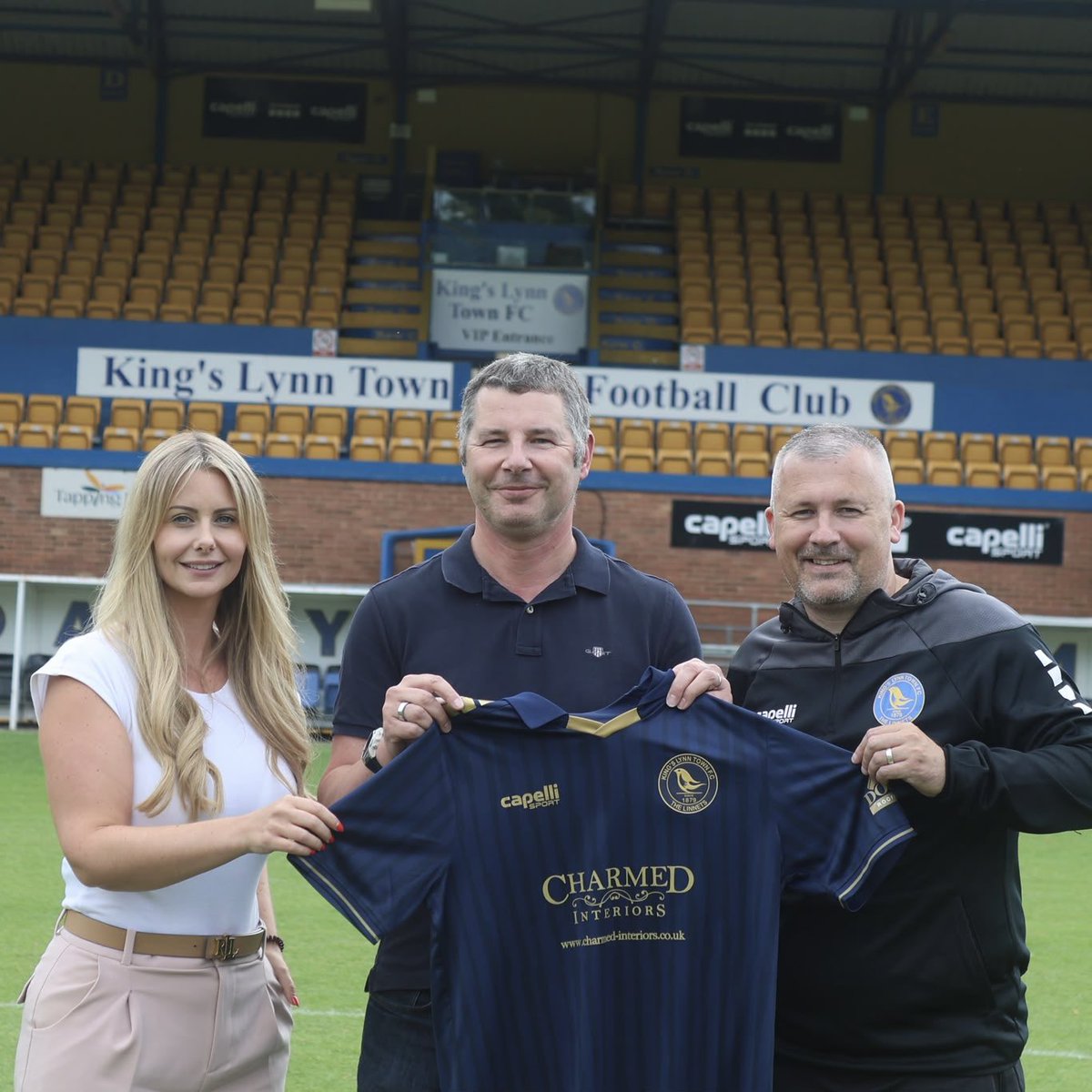 officialKLtown's tweet photo. 🗞️We are pleased to announce that Charmed Interiors will continue their valued partnership with the Club as the Official Away Shirt Sponsor.

The new Away Shirt will be worn by the lads this Saturday as a one off home appearance 👊

#WeAreLynn https://t.co/2w1o0ceqIQ