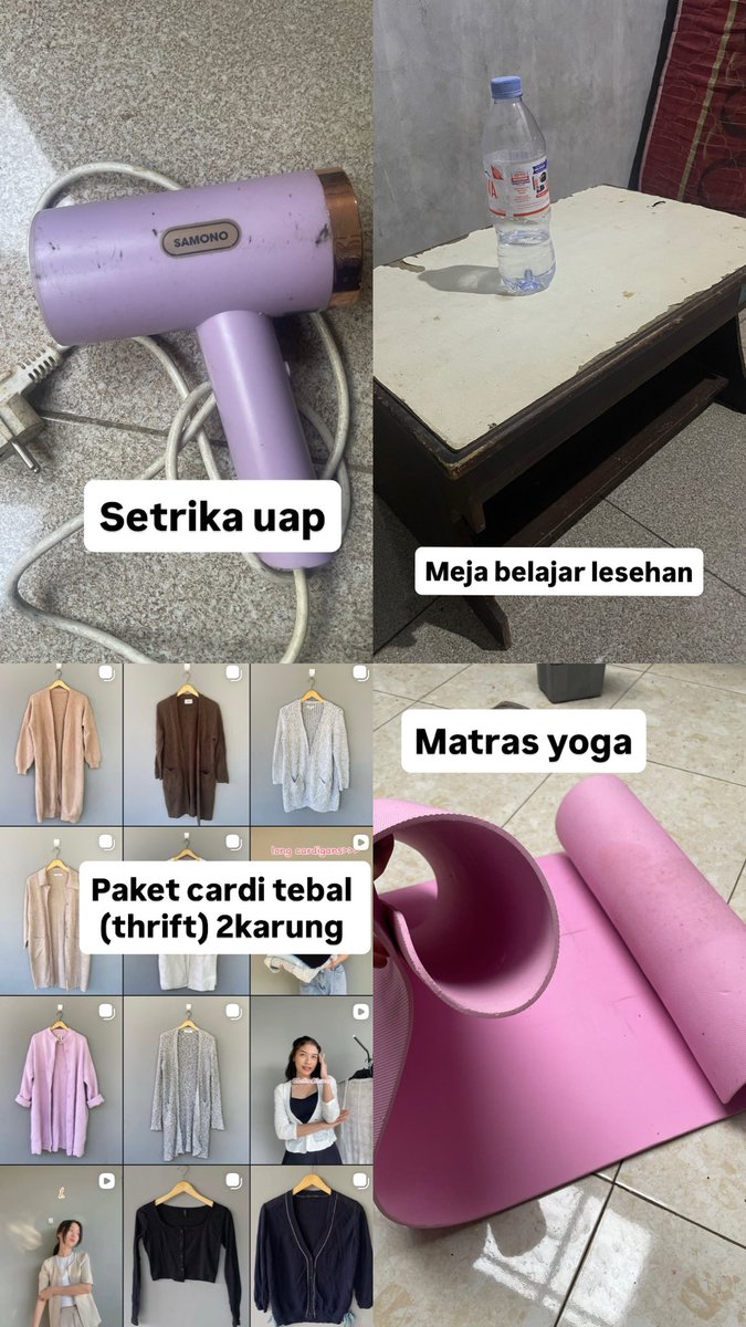 Indilindilbakso's tweet photo. Gais edisi mau pindahan biar ga banyak barang, barangkali ada yang mau beli ya. Lokasi Srondol kulon, banyumanik. Kalau bisa diambil langsung ga biar ga kirim ekspedisi hihi. Yang mau tny bisa komen/DM

#barkas #preloved #semarang https://t.co/BcFpybfqkf