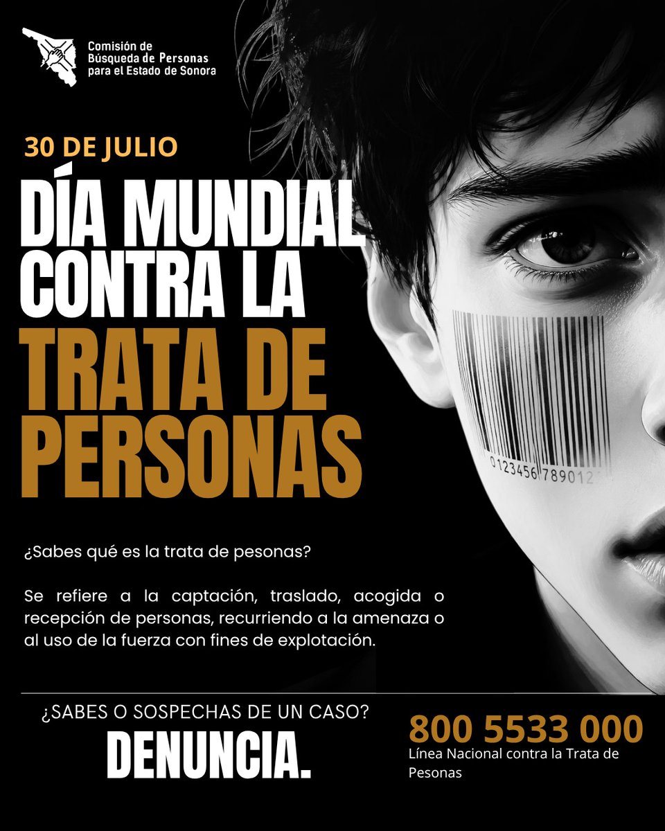 ComisionSonora's tweet photo. 💙Recordemos que el 30 de julio es el #DíaMundialContraLaTrataDePersonas Unámonos para hacer conciencia sobre esta terrible realidad y proteger los derechos de las víctimas del tráfico humano. La trata de personas es un delito que explota a mujeres, niños y hombres en el🌍.
1/2🧵 https://t.co/hoUsR9smHR