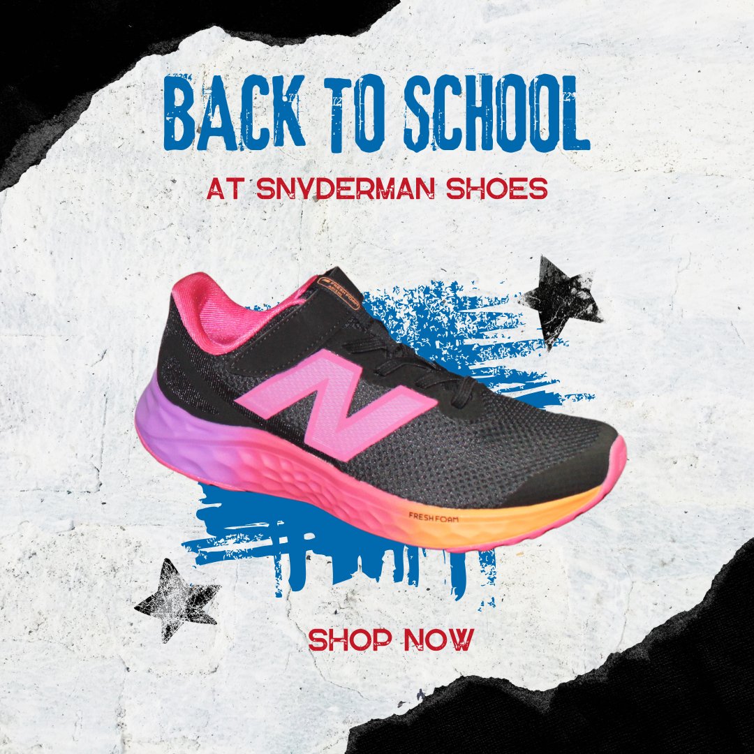 Snyderman_Shoes's tweet photo. 👟 Back-to-school starts with the perfect fit!
Get your student ready with comfortable, durable New Balance shoes from Snyderman Shoes.
📍 1900 Trailwinds Dr., Fort Myers, FL
📞 (239) 939-2239
#NewBalance #BackToSchool #SnydermanShoes #PerfectFit #FortMyers #ShopLocal https://t.co/YIWKtlCbj3