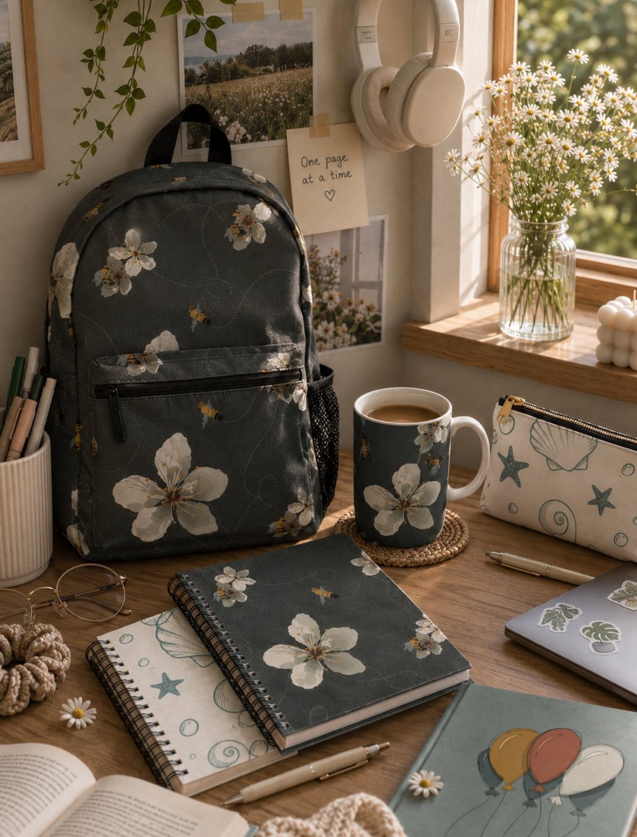 TheBlueCraneCo's tweet photo. Not saying matching school supplies will make you more productive… but they definitely make you want to sit down and get started ☕📖

#Notebook #Journaling #Stationery #DeskSetup #Productivity #BookTok  #SmallBusiness #BackToSchool #TeacherLife #redbubble #findyourthing https://t.co/VEq42lABOP