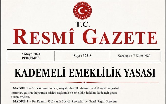 SeyhanKademe's tweet photo. @akdemircigdem @tvmeltem #NormalDeğil 1 güne 17 yıl fark❗️
KADEMELİ EMEKLİLİK
artık Resmi Gazeteye❗️
@akdemircigdem
@tvmeltem
@EmadDernegi
#KademeliEmeklilik
#KademeSusmayacak https://t.co/Xf79oDJvYW