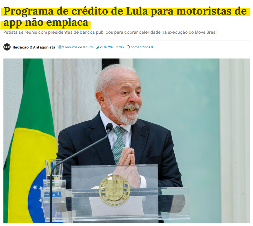 Terra__Brasilis's tweet photo. Um fiasco o "programa de crédito" de LULA para motoristas de APP.  Todos sabem que é uma pegadinha para dar dinheiro para os bancos, e fazer o pobre do motorista se endividar ainda mais https://t.co/9sPB0EiYpH