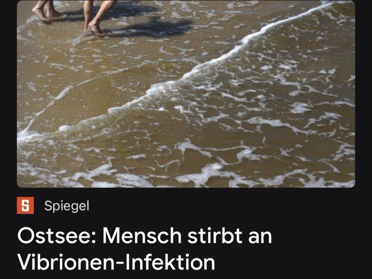 gdswirkt's tweet photo. 22 Grad.

Das reicht mittlerweile, damit sich die Ostsee in eine Brutstätte tödlicher Vibrionen verwandelt.

Ein Mensch ist daran gestorben.

Die Klimakrise tötet nicht mehr nur “irgendwann” oder “irgendwo”.

Sie tötet jetzt.
An deutschen Stränden. https://t.co/cSDl6bwKHM