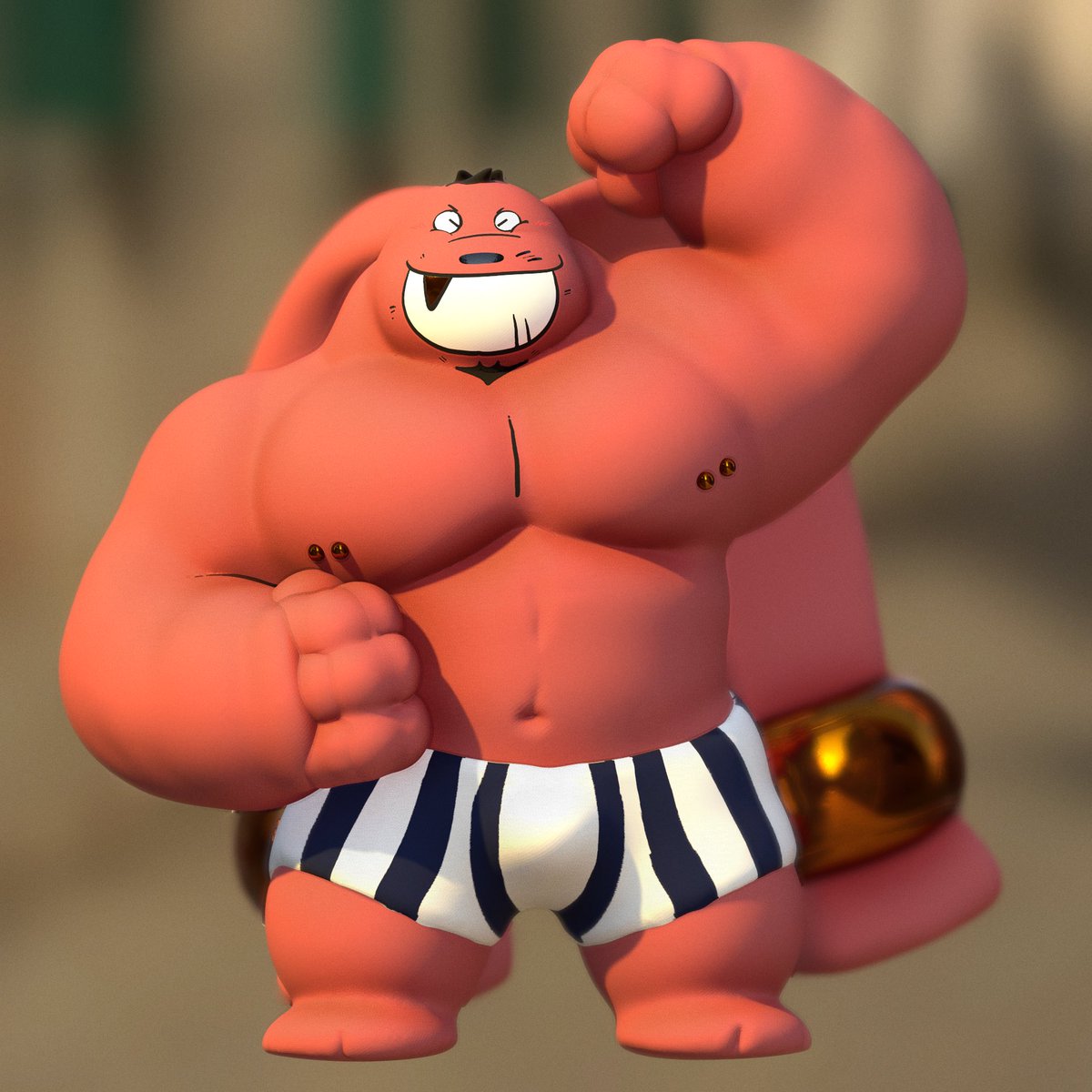 KotoCup's tweet photo. I think that even in 3D, Felix is still the same charismatic and goofy dog; I’m really glad I was able to create a model of him 💕 https://t.co/lI2DwiIBsZ