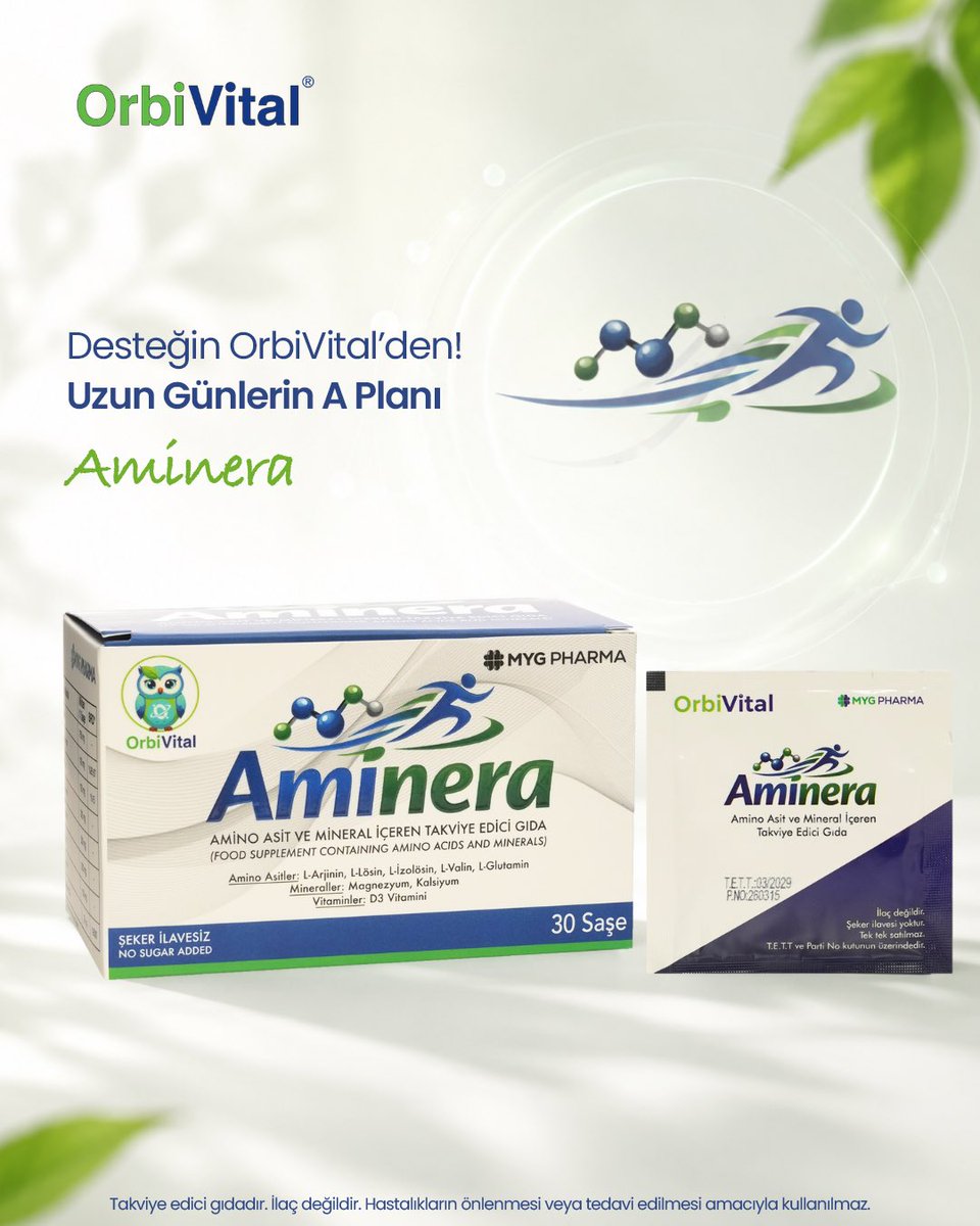 orbivital's tweet photo. Yoğun ve uzun günlerin o sarsılmaz 'A Planı' olan Orbivital Aminera! 🦉💚

💚 Dallı zincirli amino asit (BCAA) matrisini Kalsiyum, Magnezyum ve D3 vitamini ile laboratuvar titizliğinde bir araya getiriyor.

Aminera, içeriğindeki magnezyum ile normal kas fonksiyonunun korunmasına, https://t.co/MbXkBOCAdZ