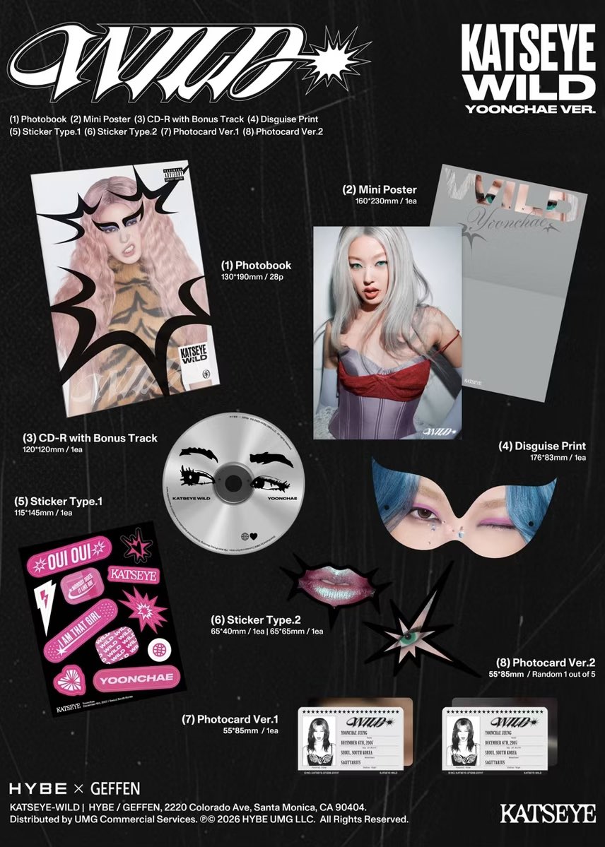 foryoonchae's tweet photo. inclusion details for ‘wild’, #yoonchae ver https://t.co/OvLA1jS2Qu