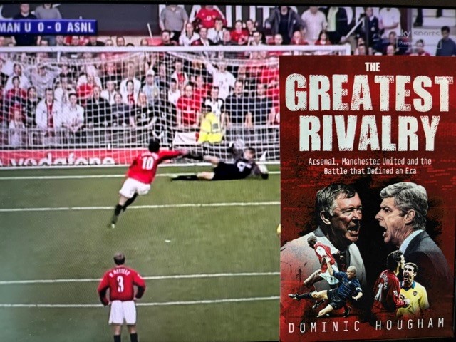 domihough's tweet photo. If this image gives you goosebumps, then "The Greatest Rivalry" is for you! 

An iconic moment in Premier League history. Available now for preorder on Amazon UK. Get ready for another upcoming season by reliving these great past ones!

@thesefootytimes @nessundormapod @PitchPublishing @MUFCPremYrs #arsenal #MUFC #premierleague @Fergie_Years @Vintage77Ball