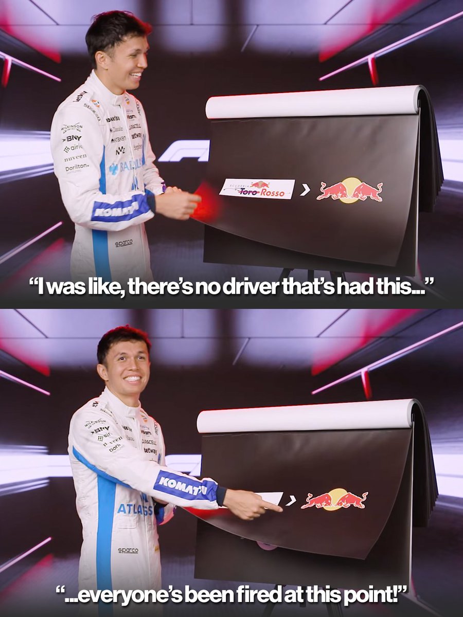 wearetherace's tweet photo. Alex Albon on F1's latest episode of Grill The Grid 😂 https://t.co/wR1HlnvHCa