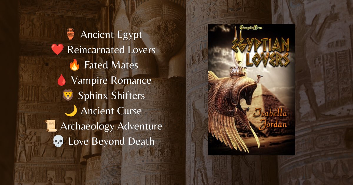 GaleStanley's tweet photo. Gale Stanley: EGYPTIAN LOVERS by Isabella Jordan #DarkParanormal @changelingpress @RABTBookTours 
https://t.co/OxqQHWBSna https://t.co/Pj0A3sv7gy