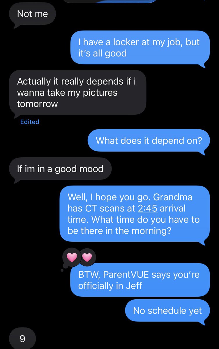 ginareppindabay's tweet photo. Just a fun, cute, totally Gen X Mom to Gen Z conversation between my son & I before he enters 12th Grade. I guess times have changed. (sarcasm)
#WeListenAndWeDontJudge #GenXMom #GenZSon #BoyMom #SeniorYear https://t.co/F1Ns9pNOue