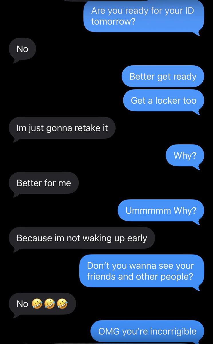 ginareppindabay's tweet photo. Just a fun, cute, totally Gen X Mom to Gen Z conversation between my son & I before he enters 12th Grade. I guess times have changed. (sarcasm)
#WeListenAndWeDontJudge #GenXMom #GenZSon #BoyMom #SeniorYear https://t.co/F1Ns9pNOue
