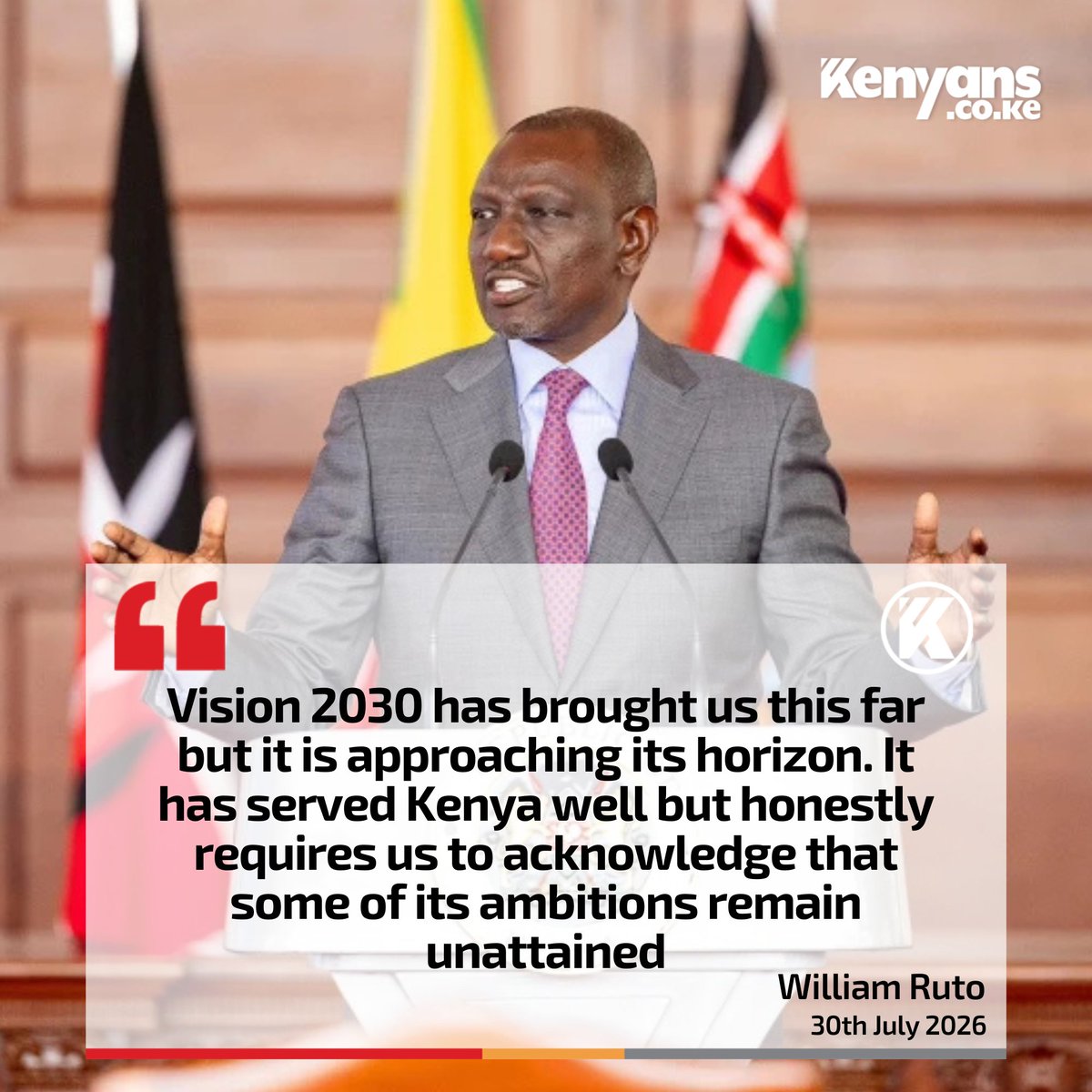 Kenyans's tweet photo. Vision 2030 has brought us this far but it is approaching its horizon - President Ruto https://t.co/0CgYIbM1wE
